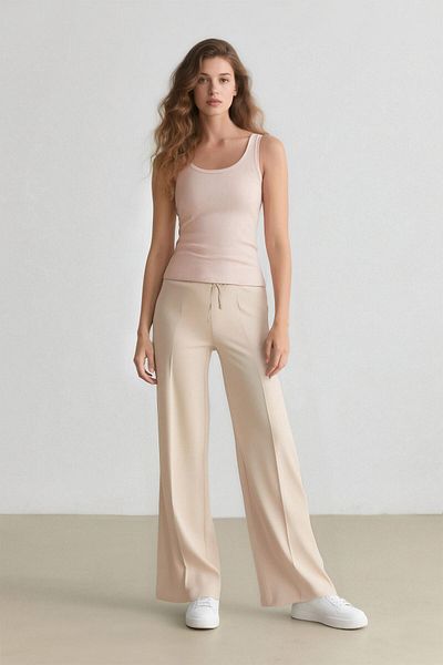 DeFacto Wide Leg - Regular Waist Collet Pants E2470Ax24Wn