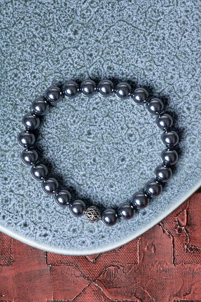 Saff Doğal Taş Certified Terehartz Silver Apparatus Bracelet