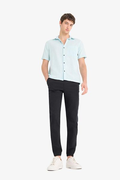 DeFacto Pantaloni cargo jogger din bumbac 100% cu trei buzunare E0834AX25SM