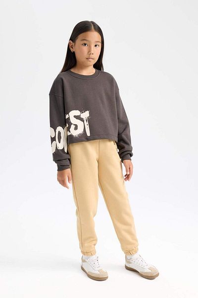 DeFacto Fete - Pantaloni de sport Jogger cu talie elastică imprimați D2295A824WN