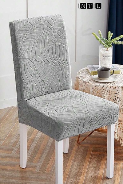 intil Sandalye Kılıfı sandalye Örtüsü yaprak desen sandalye kılıfı lastikli s...