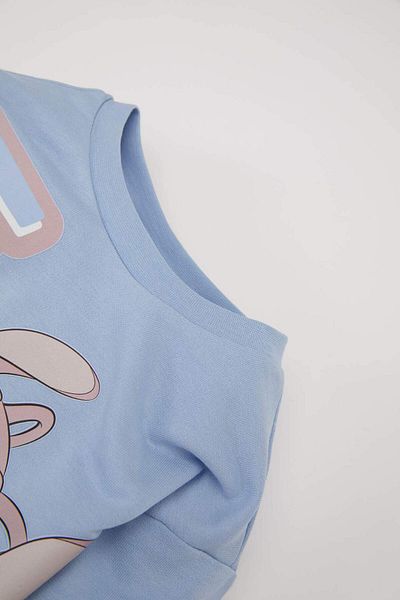 DeFacto Baby Mädchen Disney Lilo & Stitch Langarm-Sweatkleid mit Rundhalsausschnitt D8439A524AU