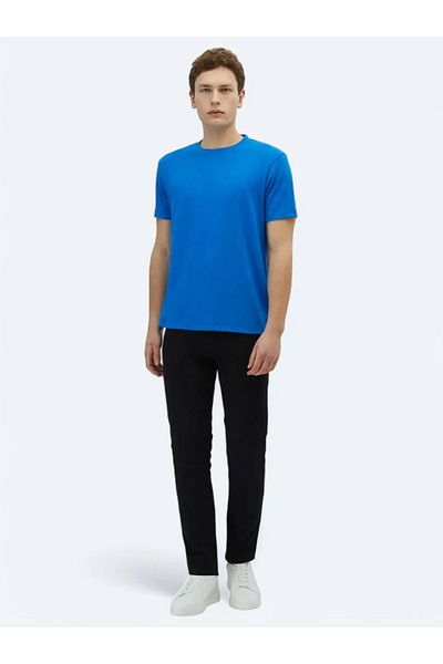 Kip Saks Tricou simplu cu gât rotund din amestec de bumbac
