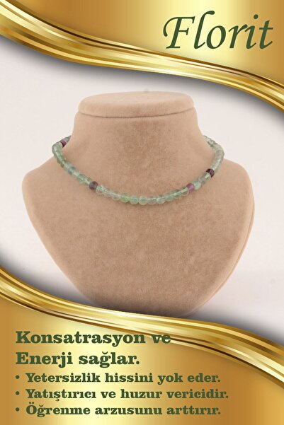 OSMANLI DEĞERLİ TAŞ قلادة فلوريت معتمدة مقاس 6 مم (بدون عقد)