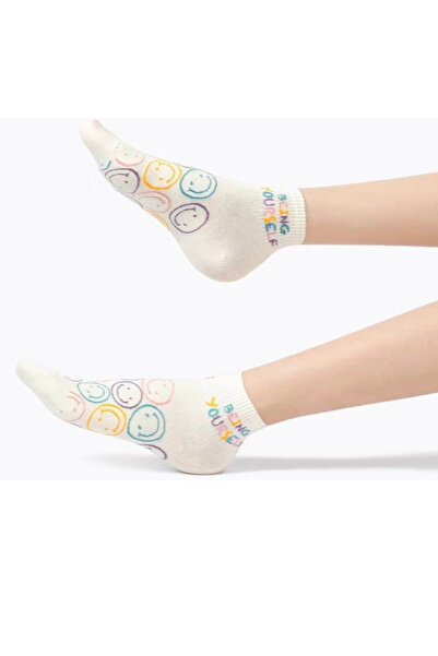 Esinti 5 Pairs Women's Ankle Length Summer Booties Socks – Cotton, Seamless Toe, Rainbow Pattern Socks Set