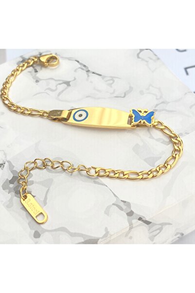 Kyver سوار الطفل هدية الطفل 316L الفولاذ المقاوم للصدأ الذهب