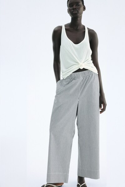H&M Pamuklu Bilek Boyu Pantolon