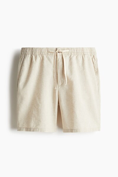 H&M Keten Karışımlı Şort Regular Fit
