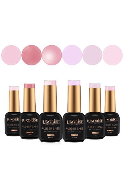 LUXORISE Set de 6 baze de cauciuc 10ml LUXORISE, Talisman Prințesă