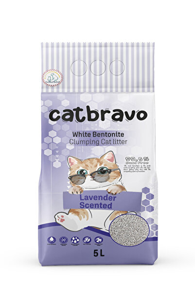 Catbravo Aktif Topaklanan Lavanta Kokulu Kedi Kumu 5 Lt
