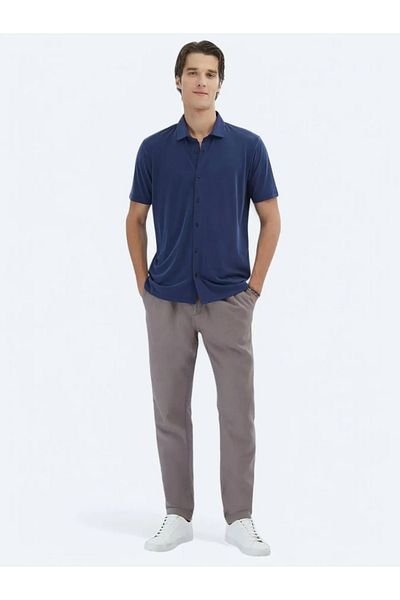 Kip Πουκάμισο Indigo Δίχρωμο Regular Fit Casual