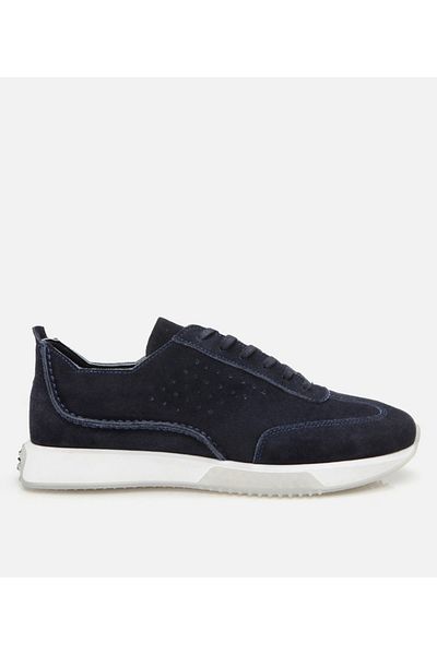 Hotiç Pantofi sport pentru bărbați din piele naturală bleumarin