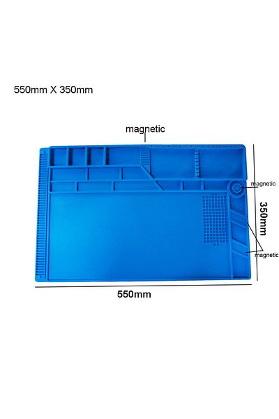 Choice 550X350MM Silicone Soldering Pad Desk Platform Mat for Welding Station Iron Phone PC Repair Magneti