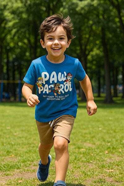 Mc Juniors مجموعة شورت للأولاد من باو باترول مع كتابات وشخصيات