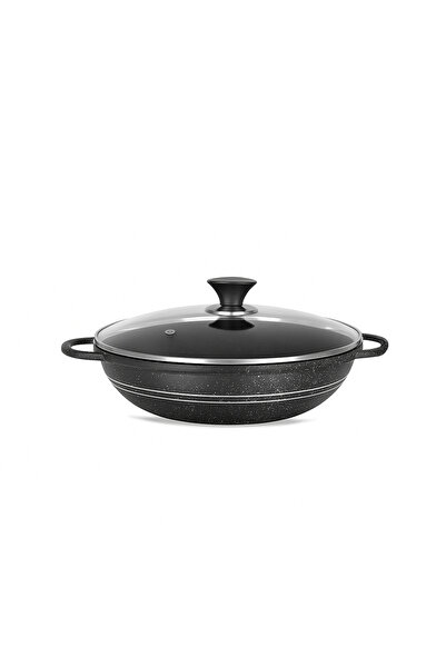 SONEX إيدن كاراهي غير لاصق 32 سم مع غطاء زجاجي مقوى ومقبضين، جميع أسطح الطهي ...