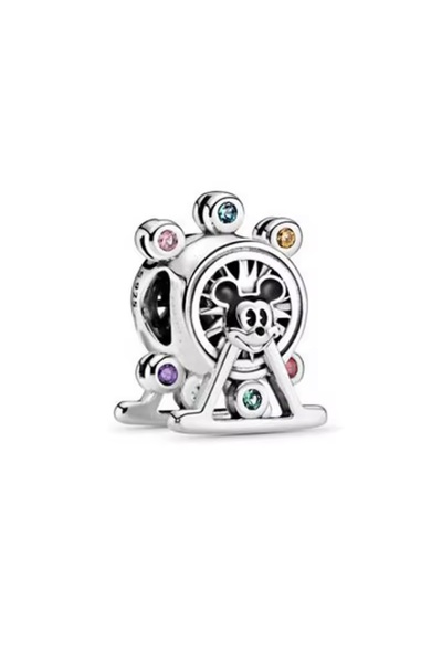 POSEİDONS JEWELLERY Disney Mickey Mouse Lunapark Dönmedolap Charm s925 Ayar