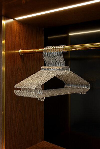 Veliday 6 Adet Şeffaf Askı - Elbise Askısı - Gömlek Askısı