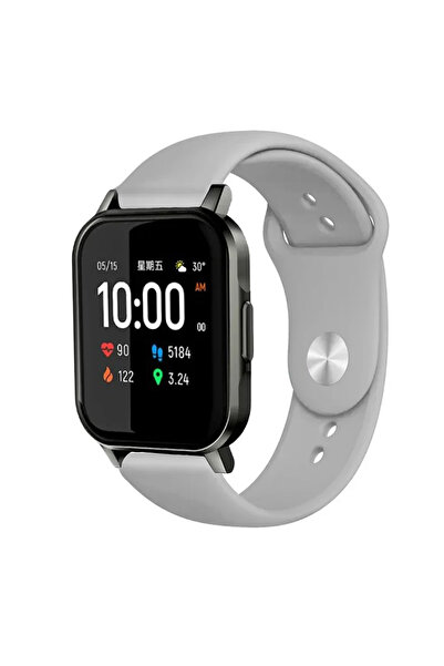 Tagomoon Haylou Ls02 Akıllı Saat Ile Uyumlu Yumuşak Dokulu Gri Silikon Kordon...