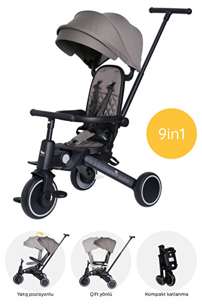 Merkürbebe Merkür Bebe 9in1 Hawk Çift Yönlü Katlanabilir Yatabilir Ayak Deste...