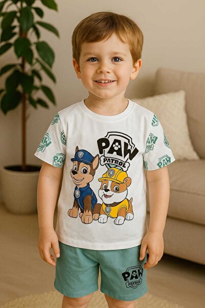 Mc Juniors مجموعة شورت للأولاد من باو باترول مع كتابات وشخصيات