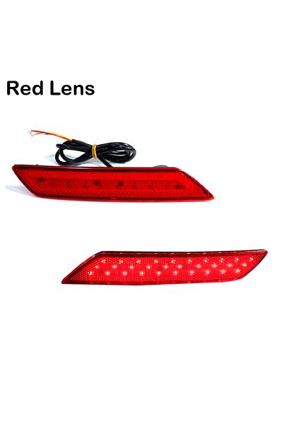 Choice Red Lens 2Pcs Red LED Bumper Reflector Lights For 2013-2015 Honda Civic Sedan Function as Tail,Brake