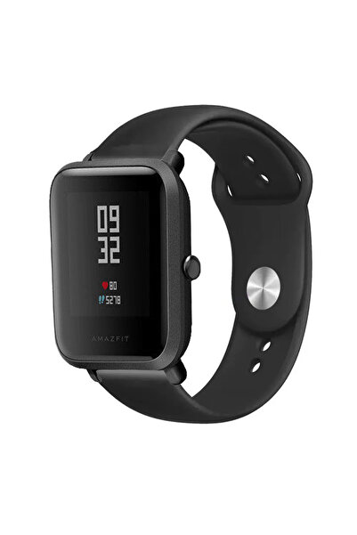 Tagomoon Amazfit Bip Ve Bip Lite Ile Uyumlu Yumuşak Dokulu Siyah Silikon (20M...