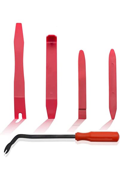 Choice مجموعة أدوات تفكيك يدوية مكونة من 5 قطع باللون الأحمر، أداة إزالة زخار...