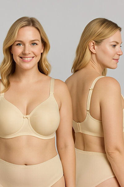 Pierre Cardin 2'li Ekonomik Paket Ten 7001 Balenli Minimizer Toparlayıcı Sütyen Set(dd Cup Seçenekli)