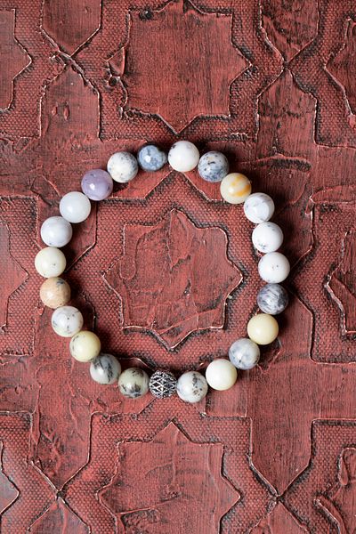 Saff Doğal Taş Certified Opal Silver Apparatus Bracelet