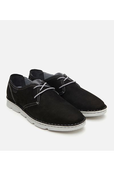 Hotiç Genuine Leather Black Men's Casual Shoes