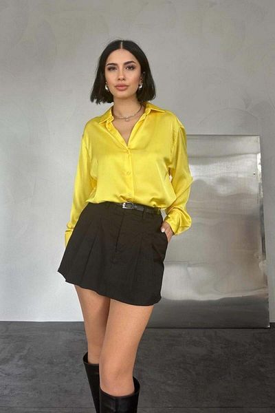 modamtn    Yellow Satin Shirt