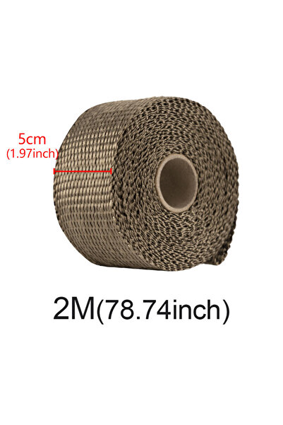 Choice درع حراري من الألياف الزجاجية الاستوائية بلون التيتانيوم 2 متر لحماية الدراجات النارية من الحرارة