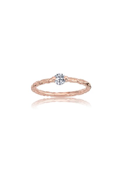 FasekGold Helen Otantik 0,25 Ct Pırlanta (SİGNİTY ) Tektaş Yüzük-eskitme 925 ...