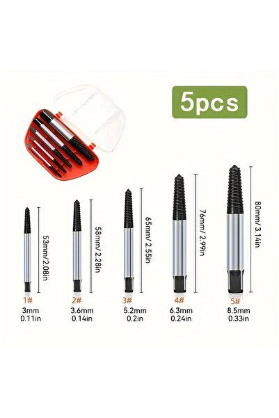 Choice A 5/6pcs Screw Extractor Metal Drill Bit Set Damaged Screws Remover Ex...