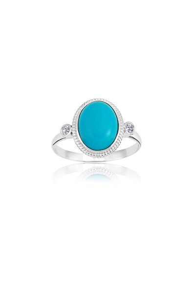 FasekGold Vintage Firuze Taşlı 925 Ayar Gümüş Yüzük-Otantik Firuze Taşlı Gümü...
