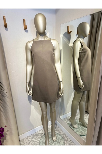 MU&ME BOUTİQUE Short Dress Light Khaki - Khaki - S