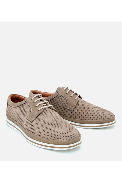 Hotiç Genuine Leather Beige Men's Casual Shoes