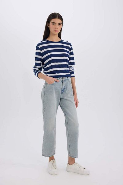 DeFacto Tricou casual cu mânecă lungă cu dungi A9442AX24WN