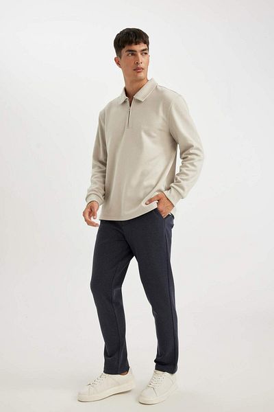 DeFacto Pantaloni Tailored Regular Fit Basic Straight Buzunar Picior drept D3707ax24au