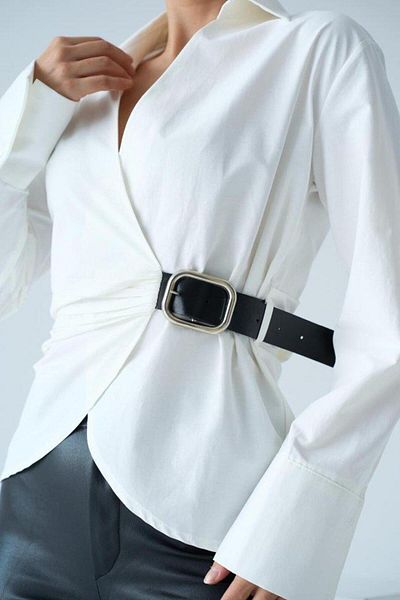 modamtn   Belted Shirt - Ecru