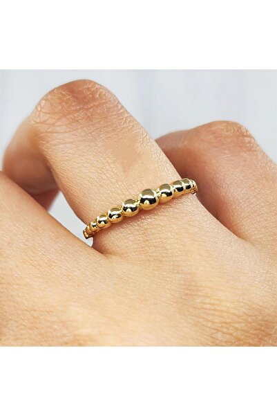 FasekGold Gümüş Yüzük - Kadın Süzme Top Top Aşk 925 Ayar Hediye Gümüş Yüzük-T...