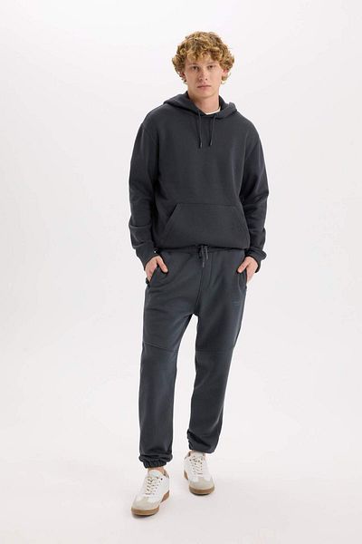DeFacto Pantaloni de sport Jogger cu croiala normala, buzunar cu fermoar, picioare elastice Y5511AZ24AU