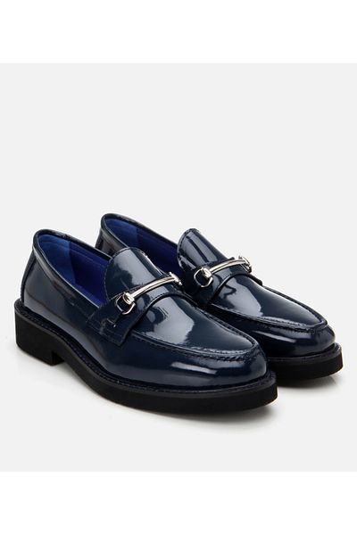 Hotiç Loafer de damă din piele bleumarin
