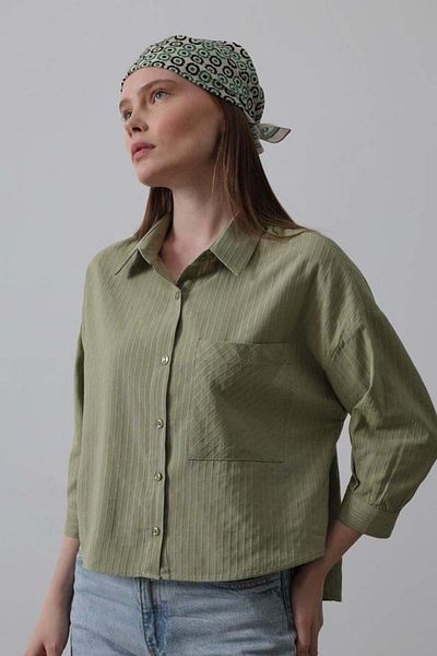 modamtn Pocketed short cut shirt - khaki