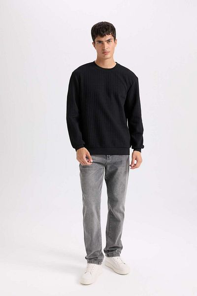 DeFacto Hanorac jacquard cu decolteu obișnuit - D5391AX24AU