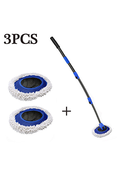 Choice1 3 قطع ترقية 4 أقسام تلسكوبية بمقبض طويل ممسحة تنظيف مكنسة غسيل السيار...