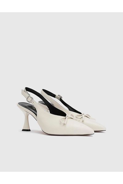İLVİ Vyver Genuine Leather Women's Beige Heeled Sandals