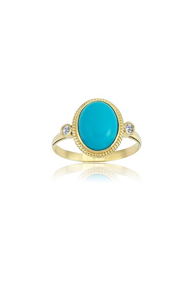 FasekGold Vintage Firuze Taşlı 925 Ayar Gümüş Yüzük-Otantik Firuze Taşlı Gümü...