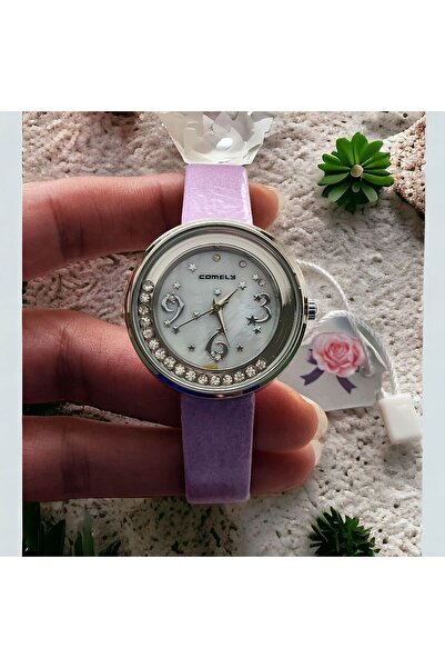 OEM Ceas lila de dama cu bratara inclusa