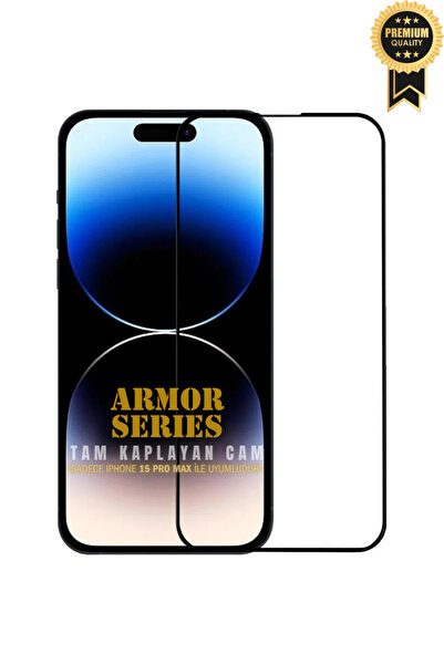 Evax (ARMOR TAM) Iphone 15 Pro Max Uyumlu Hizalama Aparatlı Tam Kaplayan Cam ...
